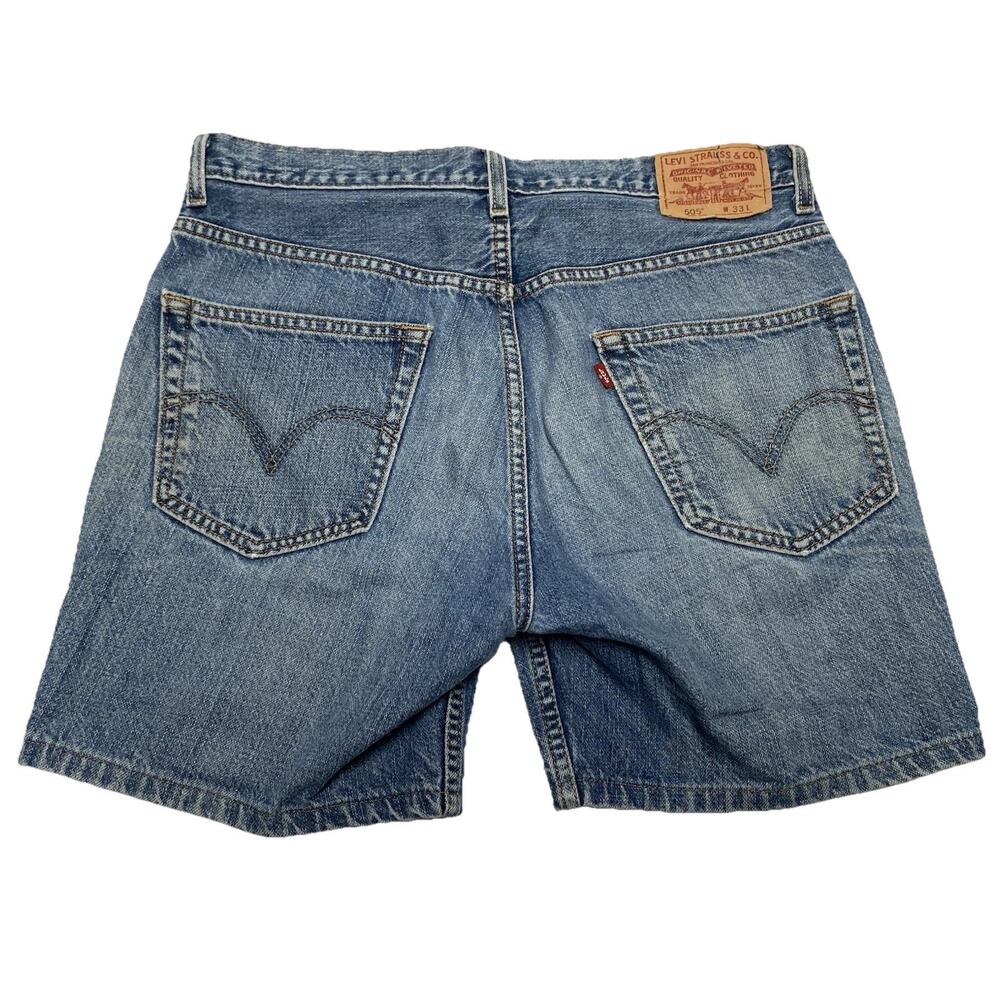 Levis 505 Denim Jeans Shorts Men’s Size W33 Blue Medium Wash Regular Fit Jorts